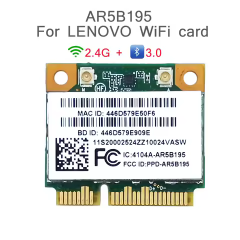 AR5B195 WIFI Network Card for Lenovo G480 G580 G780 Y480 Y580 Y570 Z485 2.4G Bluetooth 3.0 mini pci-