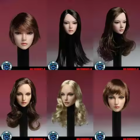 SDH002 SDH005 SDH017 SDH018 SDH024 SDH031 SDH041 SDH042 1/6 Scale Pale Girl Head Sculpt Model for TB