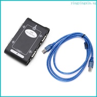 YIN 9pin USB 2 0 to 4 ports RS232 Serial DB9 COM Controller Connectors Adapter Hub