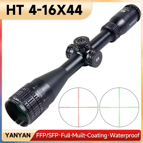 MARCH HT 4-16X44AOE Tactical Scope Reticle RGB Illuminated Reflex Airsoft Sight Optical Hunting Rifl