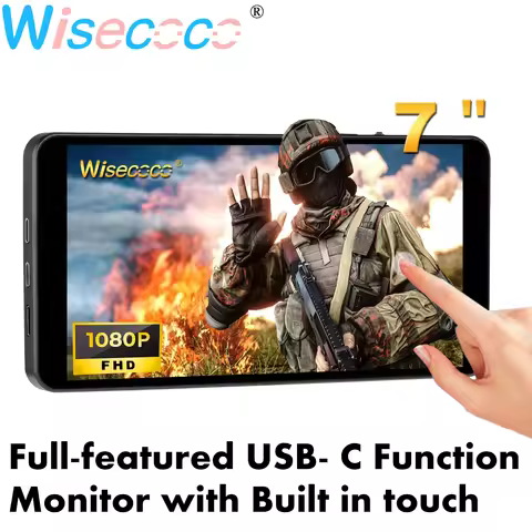 Wisecoco 7" Touch Monitor 1920x1080 Portable FHD Monitor for Android Box Raspberry Pi Xbox PS4 PS5 G
