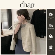 Korean style loose copper button tweedJacket M780 Winter Jacket Woman Winter Coat Woman Winter Coat