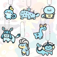 Cute Metamon transformation Pokemon Ditto keychain Vaporeon Lapras Psyduck Squirtle Zenigame gift ba