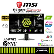 MSI MAG 272URDF E16 27-inch Dual Mode UHD 160Hz/FHD 320Hz Rapid IPS Gaming Monitor (3Yrs MSI Warrant