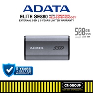 ADATA Elite SE880 Portable External SSD - 500GB (5Yrs Warranty)