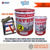 Matex Nippon paint Matex 7L/20L Ready Stock [All Colours Available] + Cashback