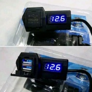Usb CHARGER Motorcycle VOLTMETER DIGITAL CAS HP HP MOTOR 3.1A DISTANG MOTOR