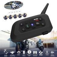V6 Plus Motorcycle Helmet Bluetooth Headset Intercom 1000M Interphone 6 Riders