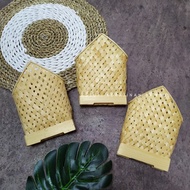 / Folding Tissue Holder Bamboo Tissue Holder Bamboo Woven - Bamboo Souvenir - Tissue Holder