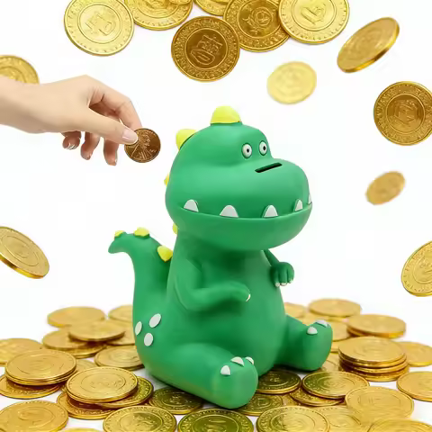 Dinosaur Money Bank Shatterproof Tyrannosaurus Rex Piggy Bank First Coin Bank Christmas Birthday for
