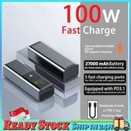 🔥SG seller STOCK🔥Power bank 100W 27000mAh PD3.1 Bidirectional Fast Charging Portable Bidirectional F