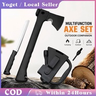Multi-Purpose Hiking Axe Set With Handsaw, Fire Starter / Camping Axe For Felling Trees Chopping Fir