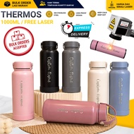 AJ 404 Thermos 1000ML Engrave Laser Name Hadiah/Termos Tahan SejukPanas/Custom Name/Botol Minum/Boto
