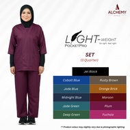 3 Quarter Sleeve Women Scrub Suit Lightweight PocketPro - Set (Shirt + Pants)