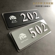 Acrylic House Number Customized Door Sticker Hotel Household House Number Plate Number Sticker House