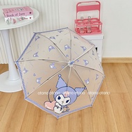 Joyncleon Dễ thương Hello Kitty phim hoạt hình ô trong suốt tay cầm dài Cô gái đẹp ô dài cầm tay tươ