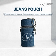 Aa1 CLEF Jeans Pouch | Fits Hand Cream & Mini Fragrance | Keychain Accessory