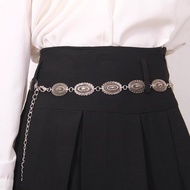 Chic Retro Metal Waist Chain Adjustable Bohemian Belt For Dress, Beach & Party Look H6e4