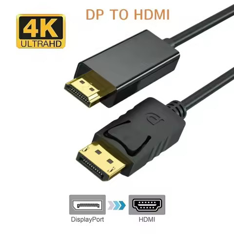 DP Display Port To HDMI-Compatible Adapter Connect Converter 1.8m Cable 2k 4k 1080p For Desktop Lapt