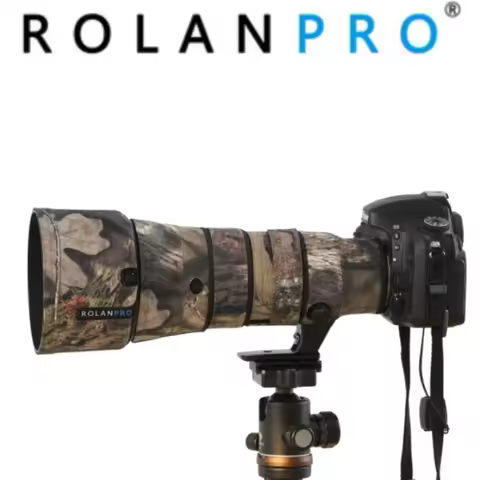 ROLANPRO Nylon Waterproof Lens Camouflage Coat Rain Cover For Nikon AF-S 500mm F5.6E PF ED VR Protec