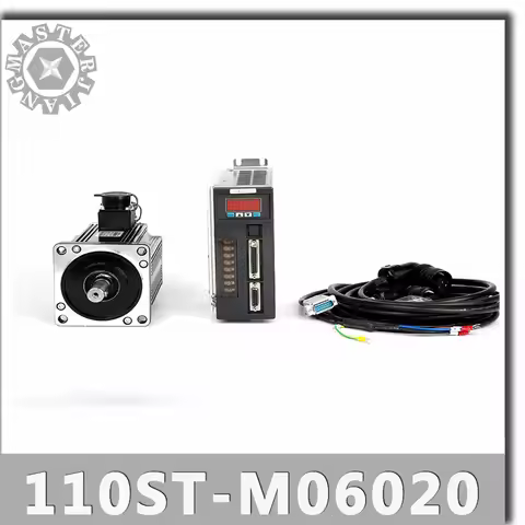 110ST-M06020 220V 1200W AC Servo motor 1.2KW 2000RPM 6N.M. servomotor Single-Phase ac drive permanen