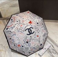 ⭐️Chanel ⭐️塗鴉折疊傘 晴雨傘 防曬傘 遮陽傘