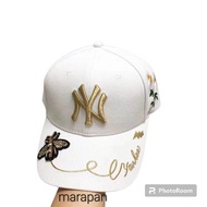 TOPI BASEBAL CAP NEWYORK MAJOR LEAGUE SPORT MLB | Topi Terbaru NY Bee Flowers High Quality Bordir