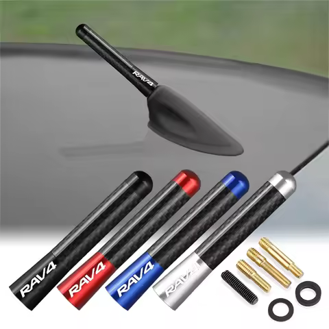 8cmCarbon Fiber Car Radio Enhanced Signal Antenna Auto Accessories For Toyota RAV4 20 30 XA30 2007 2
