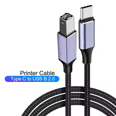 USB Type C Printer Cable USB A to B Printer Cable USB MiDi Scanner Cord USB Printer Cord For HP Cano