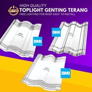 [BMI MONIER] Toplight Genting Terang 透明瓦 Elabana, Nordica, Advance Contour - Free Lighting For Roof  Easy To Install