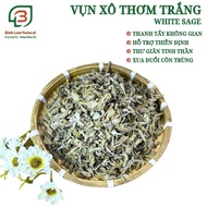 Vụn Xô Thơm Trắng (White sage) Xông Nhà Thanh Tẩy Không Gian Bình Lam Natural (Nhiều size)