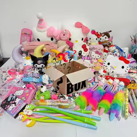 Sanrio Hello Kitty Box Gift Set: Randomly send 10/20/30pcs gifts, fashionable Hello Kitty, perfect f