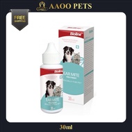 [AAOO Pets] Bioline Ear Mite Treament Oil Ear Drop 30ml