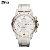 Fossil Men's Dean Analog Watch ( FS4795IE ) - Quartz, Silver Case, Round Dial, 22 MM Two Tone Stainl