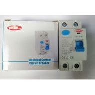 TosunLUX 63A 2P 100mA ELCB