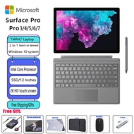 (Refurbished) Microsoft Surface Pro 4 Pro 3 Pro5 Pro6 Pro7 Tablet 2 in 1 PC Intel Core M3/i5/i7 4G/8G/16GRAM 64G/128G/256GB/512G SSD  Windows10 system