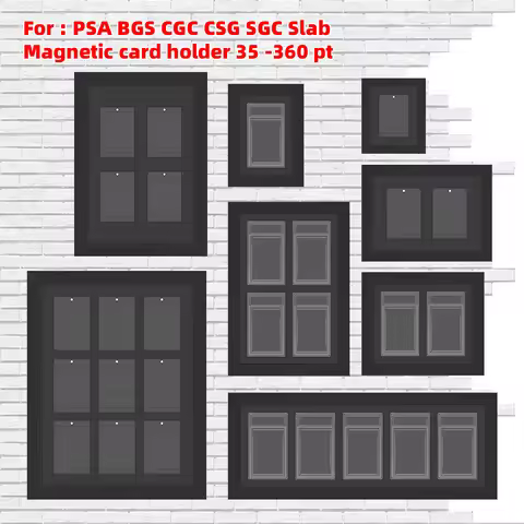 PSA BGS SGC Wall Mount Display Frame Case 1/2/3/4/5/9 Cards holder 35-130pt for pokemon nba Sports M
