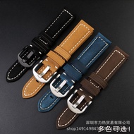 【Hot selling】⌚ Vintage Leather Strap For Swatch &amp; Blancpai Five Oceans Series