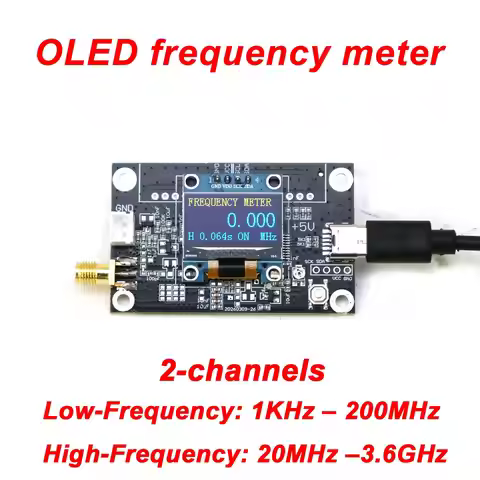 1KHZ-3.6G Frequency Meter RF Signal Tester SW FM HF VHF UHF 868M LORA Helium Miner SDR Radio 2.4G OL