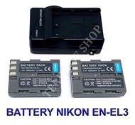 (Saving Set 2+1)EN-EL3E \ EN-EL3 \ ENEL3E \ ENEL3 แบตเตอรี่และแท่นชาร์จสำหรับกล้อง นิคอน Battery and Charger For Nikon D50,D70,D70s,D80,D90,D100,D200,D300,D300s,D700,MH-18,MH-18a,MH-19,MB-D200,MB-D10 BY TERB TOE SHOP