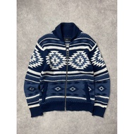 AZUL by moussy aztec pattern shawl collar knitwear