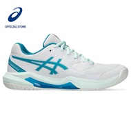 ASICS Gel-Dedicate 8 Women Tennis Shoes In White / Teal Blue
