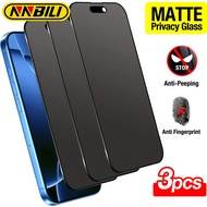 NNBILI 3Pcs Matte Privacy Screen Protector For iPhone 17 16 15 14 13 12 11Pro Max Plus 17Air 16E Mob