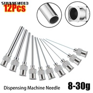 SIJIANGMOLD 12Pcs Industrial Glue Injection Needle, Blunt Tip Metal Dispensing Machine Needle, Durab