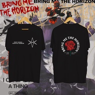 Bring ME THE HORIZON เสื้อยืดคอกลมแขนสั้นพิมพ์ลายคอตตอนแบบยูนิเซ็กซ์ Vintage Y2K Gothic BMTH#05