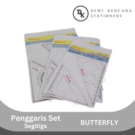 Butterfly Triangle Ruler Set/Triangle Ruler Classic Type Butterfly