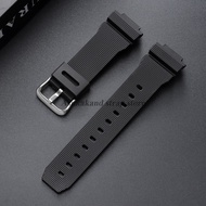 Black Silicone Strap for Casio DW6900/GA2100/GM2100 Watch Band 16mm Rubber Sport Soft Stainless stee