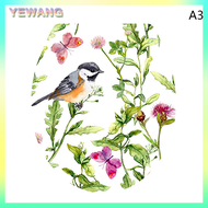 YEWANG WC Pedestal Pan Cover Sticker Toilet Stool Commode Sticker Home Decor Bathroon Decor 3D Printed Flower View Decals