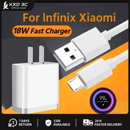 KXD 3C For Android Infinix 18W Fast Charger Type C Micro USB Charging Cable 5V 2A Charger set xiaomi