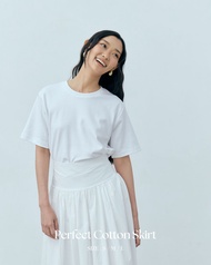 Taupe.brand - Perfect Cotton Skirt กระโปรงตัวยาวงานสไตล์เกาหลี ทรงสวย มีดีเทล มีซิปข้างลำตัว เก็บทรง